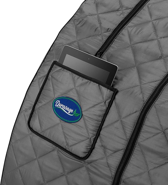 Durasage Lightweight Portable Personal Steam Sauna Spa - 800W Steam Generator, 60-Min Timer, Zippered Access, Single Front Pocket, Foldable Frame & Chair - Indoor Use, at-Home Relaxation Kit