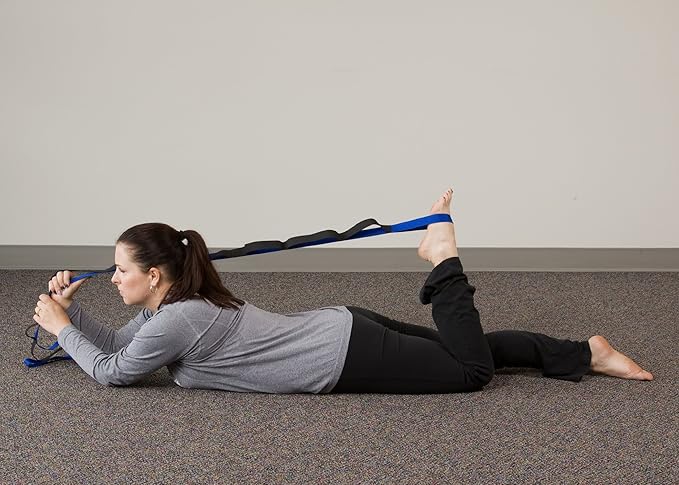 RangeMaster Stretch Strap with Exercise Guide│ Versatile Multi-Loop Strap Perfect for Yoga, Pilates, and Physical Therapy │ Portable │ Helps Improve Flexibility
