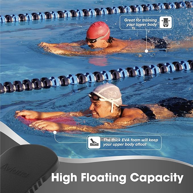 Kickboard Adult & Youth Swim Buoy Aid Leg Kick Exercise Training Float for Swimming Pool or Open Water Foam Equipment | High Buoyancy | Non-Slip | EVA Material & BPA Free