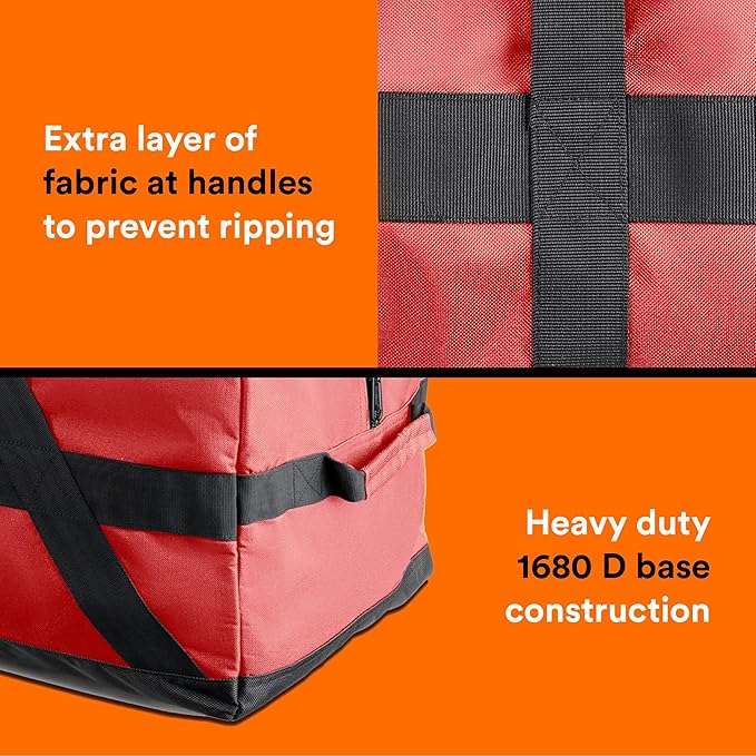 Fitdom 106L 45" Heavy Duty Extra Large Duffle with Upgrade Zipper, Durable & Water Resistant. Perfect as Camping Travel Storage Tent Storage Sports Equipment Bag For Coaches & More