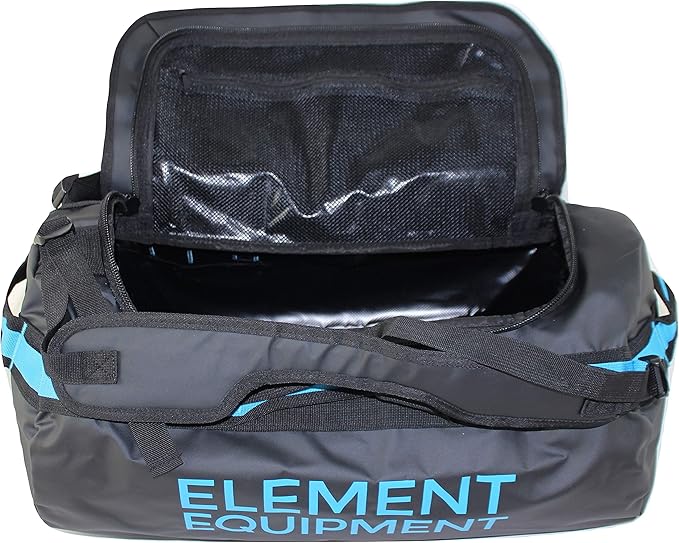 Element Equipment Trailhead Duffel Bag Shoulder Straps Waterproof Black/Blue Medium