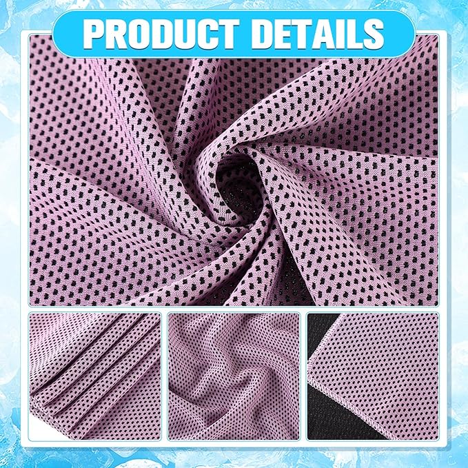 Maitys 1000 Pcs Cooling Towel Bulk, 32 x 12 Inch Microfiber Ice Towel for Neck and Face Cold Soft Breathable Sport Neck Wraps for Hot Weather Athletes Gym Yoga Camping Workout