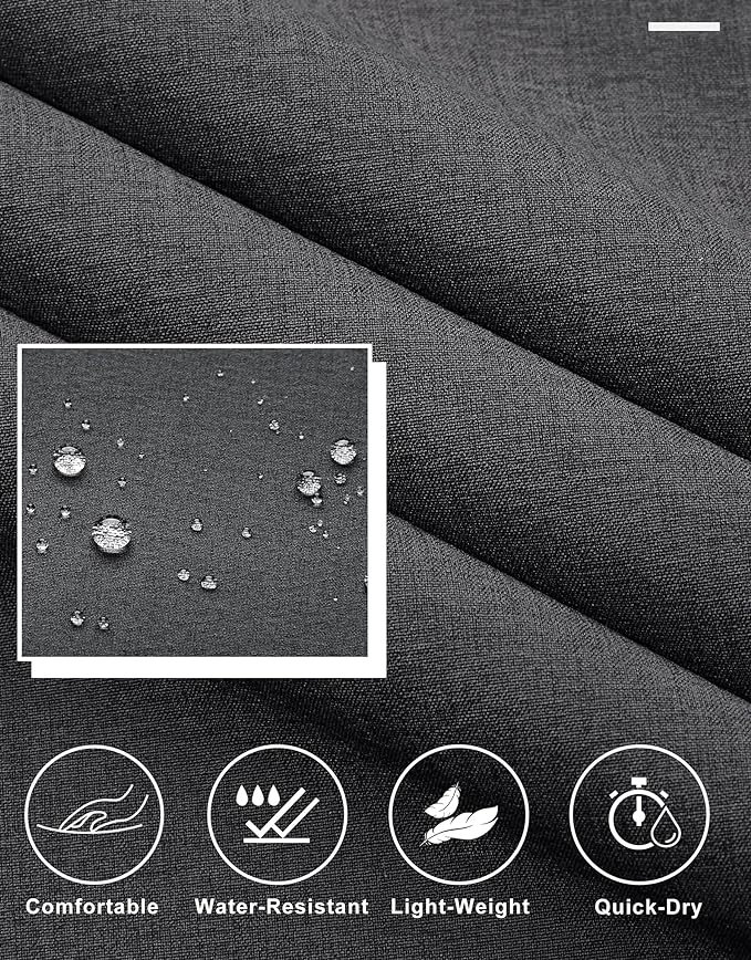 Libin Mens Golf Pants Stretch Work Dress Pants 30"/32"/34" Quick Dry Lightweight Casual Comfy Trousers with Pockets