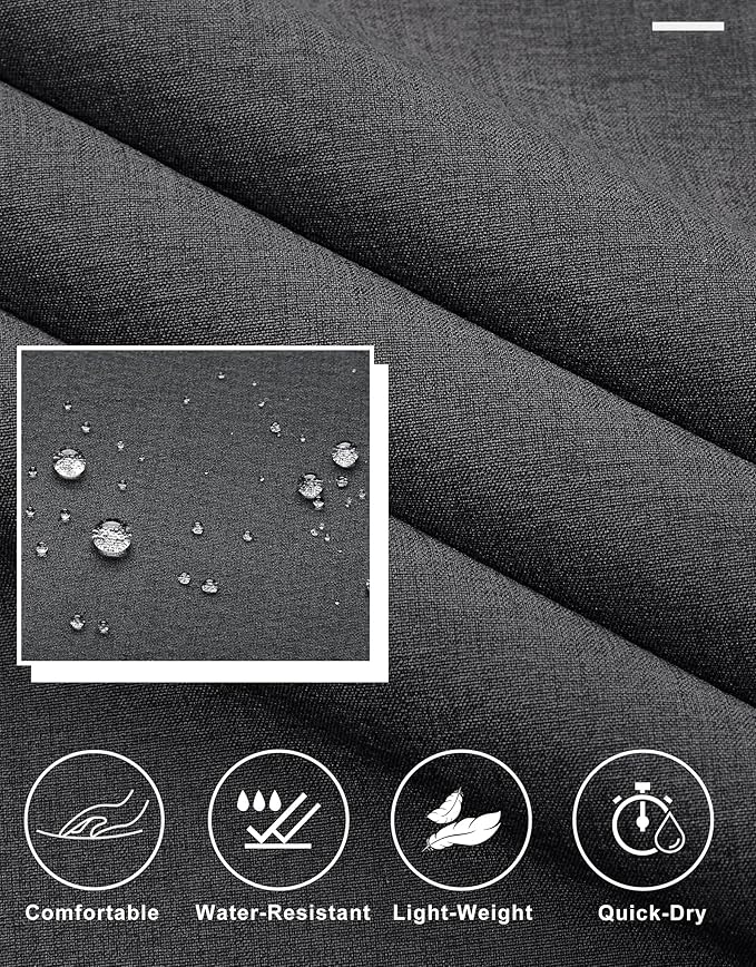 Libin Mens Golf Pants Stretch Work Dress Pants 30"/32"/34" Quick Dry Lightweight Casual Comfy Trousers with Pockets