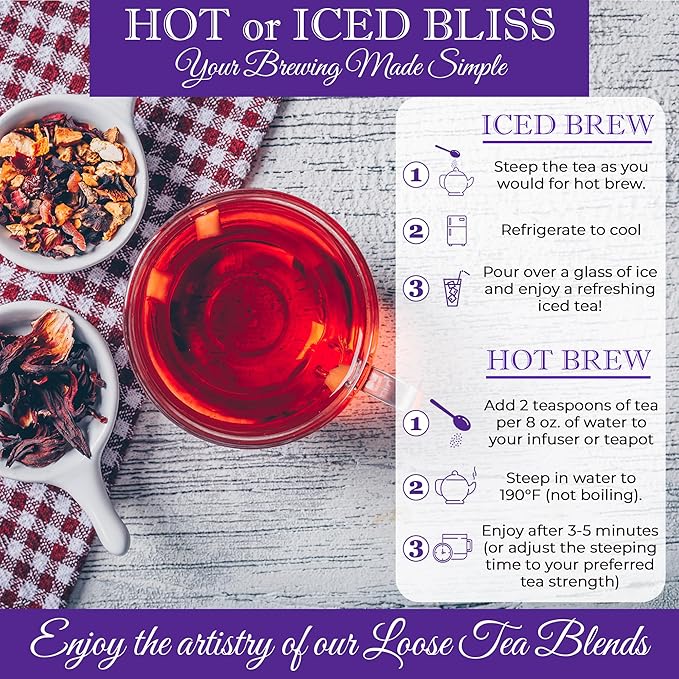 Bellasia Tea Fairy Berry for Kids Using Real Fruit Pieces - Caffeine Free Herbal Tea Blend with Real Ingredients & Balanced Flavor- Add Loose Leaf Tea to Your Child’s Routine for A Fun & Tasty Drink. 20-25 Cups