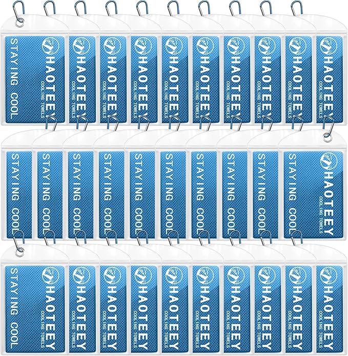 Cooling Towels Pack of 30, 40"*12" Neck Cool Towel Bulk, Cold Towels for Neck and Face, Cooling Rags Sports Towel for Hot Weather, Running, Soccer, Yoga, Gym, Golf