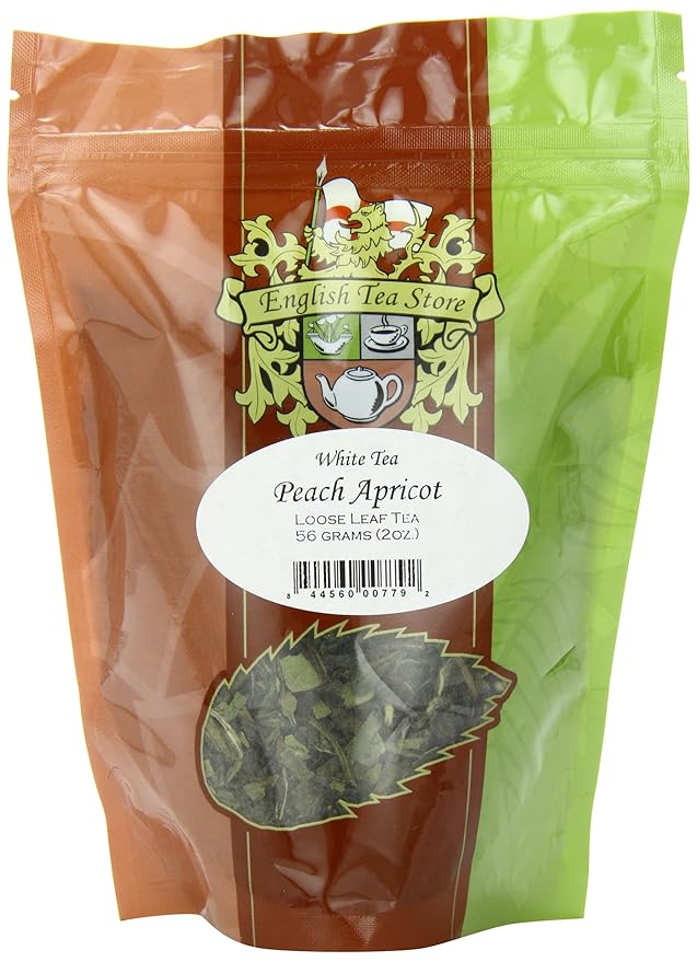 Peach Apricot White Tea - 2oz | Loose Leaf Tea | Light and Fruity Blend with Real Peach and Apricot Flavor | Delicate Floral Notes | Resealable Pouch | Summer Iced Tea or Hot Brew