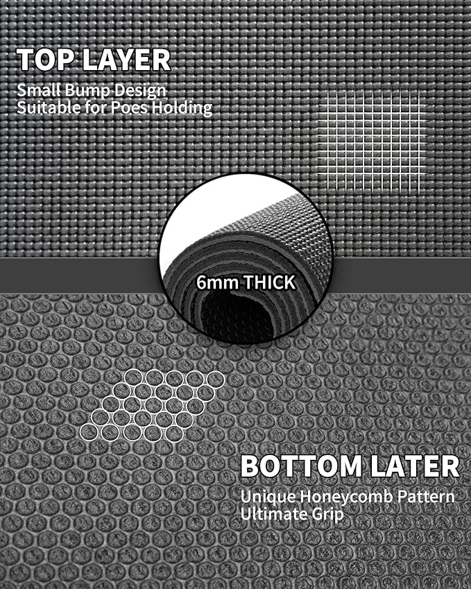 CAMBIVO Yoga Mat for Women and Men, Extra Long and Wide Exercise Mat(72"x48"/84"x30"), Large Non Slip Workout Mat for Yoga, Pilates, Fitness, Barefoot Workouts, Home Gym Studio