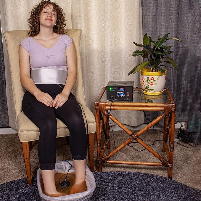 HEALTHandMED IonizeMe Maxx-Powerful 20 Volts, 2.5 Amperes Heavy Duty Ionic Foot Bath Detox Machine (Starter Package) with 5 Year Warranty and Detox Expert Phone Consultation | Made in USA