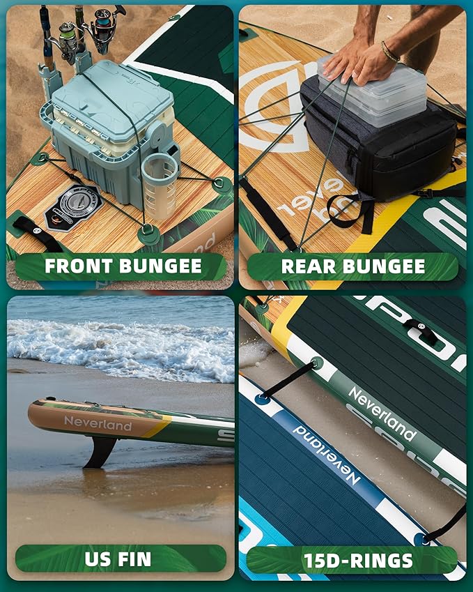 11'6×35" Super Wide Inflatable Stand Up Paddle Board, Ultra Stable SUP Board for Adults, 450lb Capacity with Shoulder Strap, 100L Backpack, Removable US Fin, Floating Paddle, Safety Leash