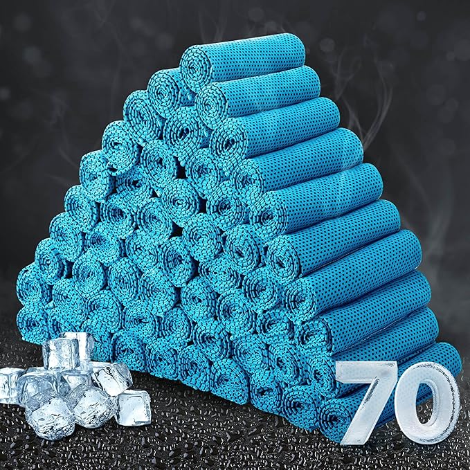 Honoson Cooling Towel Bulk - Neck & Face Cool Chilly Towels Microfiber Breathable Sport Sweat Rag for Gym, Yoga, Travel, Camping, Running, Outdoor