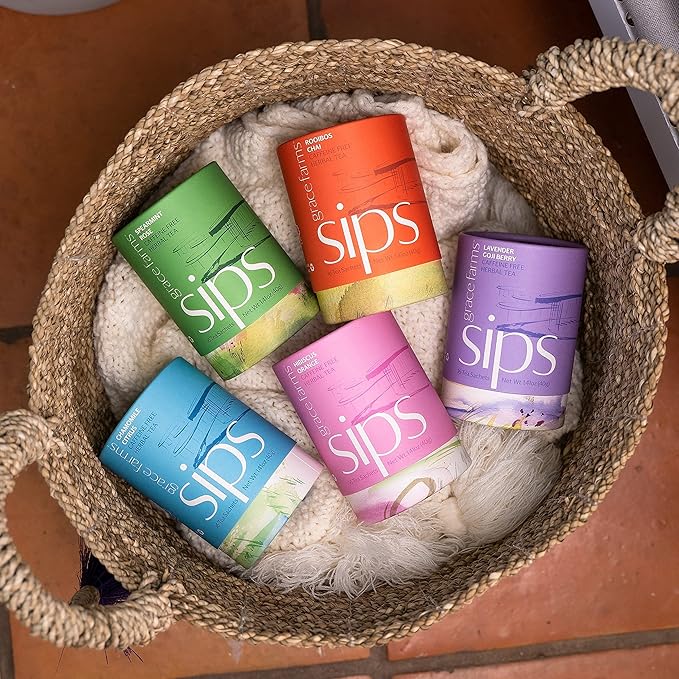 Grace Farms Organic SPEARMINT ROSE Herbal Tea (16 Pyramid Sachets) | Naturally Sweet, Stress Relieving and Caffeine Free | Organic, Fair Trade and Kosher Certified | Delicious Iced Tea | Gives Back 100% of Profits