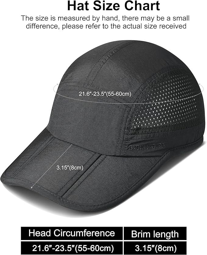 GADIEMKENSD Mens Folding Outdoor Hat Long Brim UPF 50+ Sun Protection