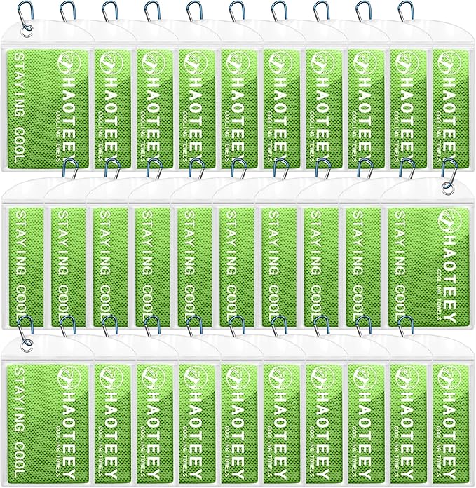 Cooling Towels Pack of 30, 40"*12" Neck Cool Towel Bulk, Cold Towels for Neck and Face, Cooling Rags Sports Towel for Hot Weather, Running, Soccer, Yoga, Gym, Golf