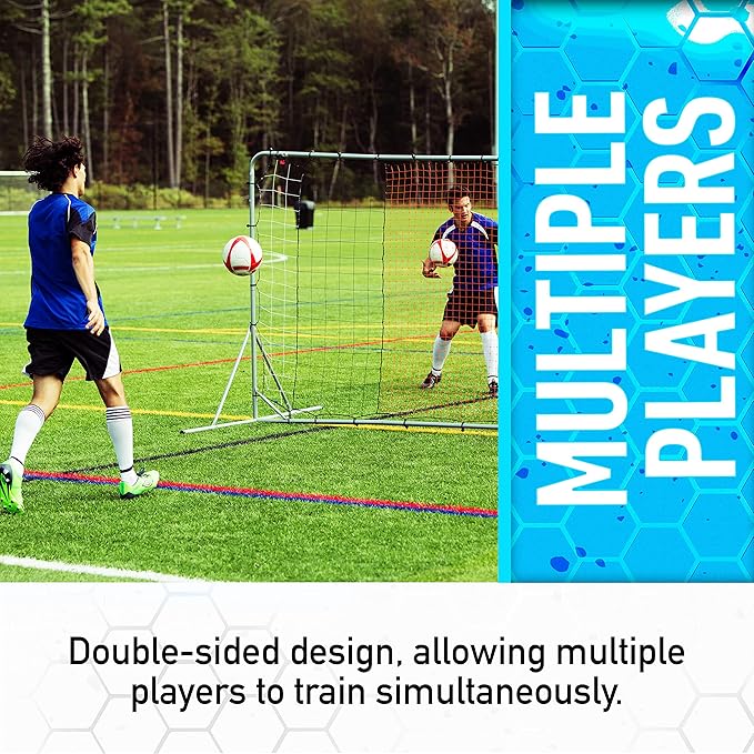 Franklin Sports Soccer Rebounder - Tournament Steel Rebounding Net - Perfect for Backyard Practice and Training - 12' x 6' & 6' x 4'