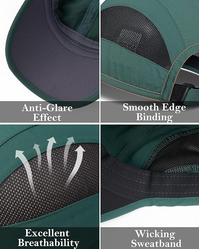 GADIEMKENSD Quick Dry Run Hat Cooling Breathable Mesh