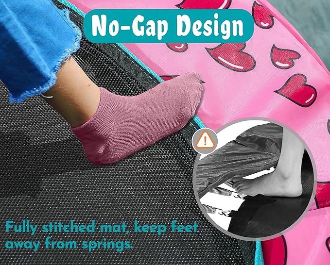 SSLine 36 inch Kids Small Baby Toddler Trampoline with No-Gap Spring Design, Mini Trampoline with Handle Bar and Safety Padded Cover, Indoor Outdoor Fun for Kids