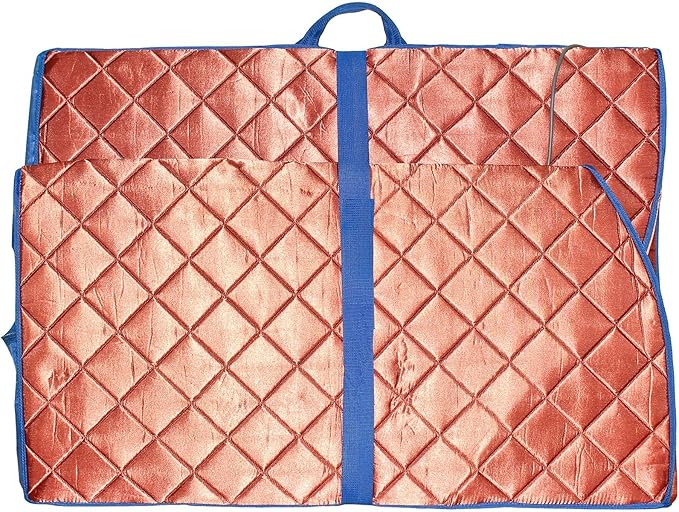 Infrared Sauna, Low EMF Negative Ion Portable Indoor Sauna with Chair and Heated Footpad, Copper, Large