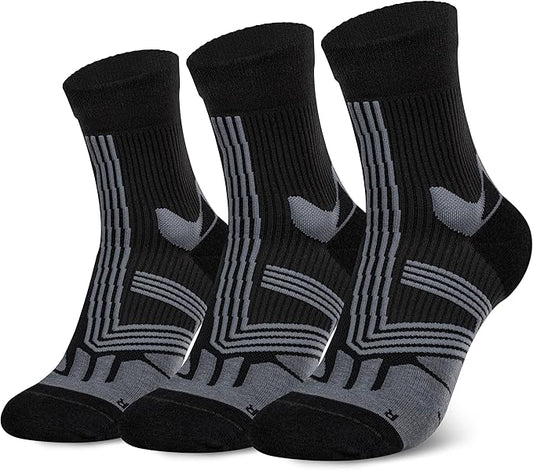 Hylaea Quarter Athletic Running Socks No Blister, Cushion Moisture Wicking Socks for Cycling Sport