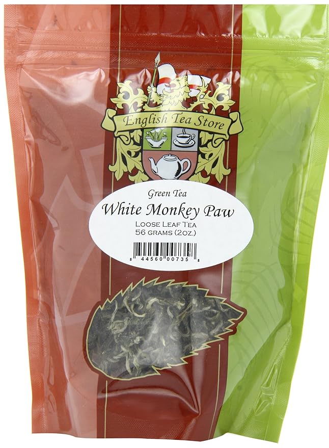 White Monkey Paw Green Tea - 2oz | Loose Leaf Chinese Tea | Handcrafted Delicate Tea from Wuyi Mountains, Fujian | Premium Early Spring Harvest | Rare Artisan Green Tea