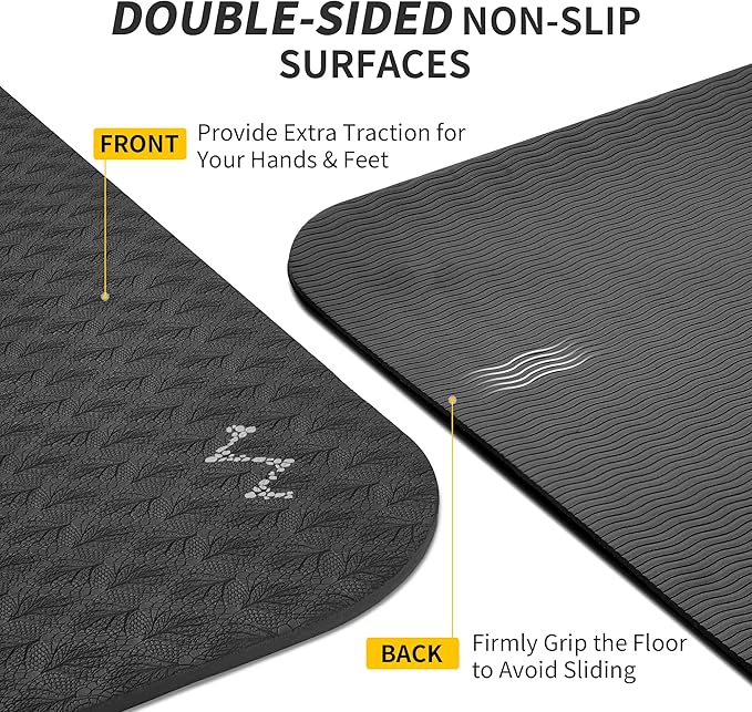 CAMBIVO Extra Wide Yoga Mat for Women and Men (72"/84"x 32"x 1/4") TPE Workout Mat, Non-slip Large Exercise Fitness Mat for Yoga, Pilates, Workout