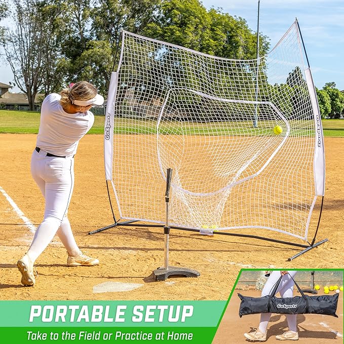 GoSportsGoSports Team Tone 7' x 7' Baseball & Softball Practice Hitting & Pitching Nets in Team Colors