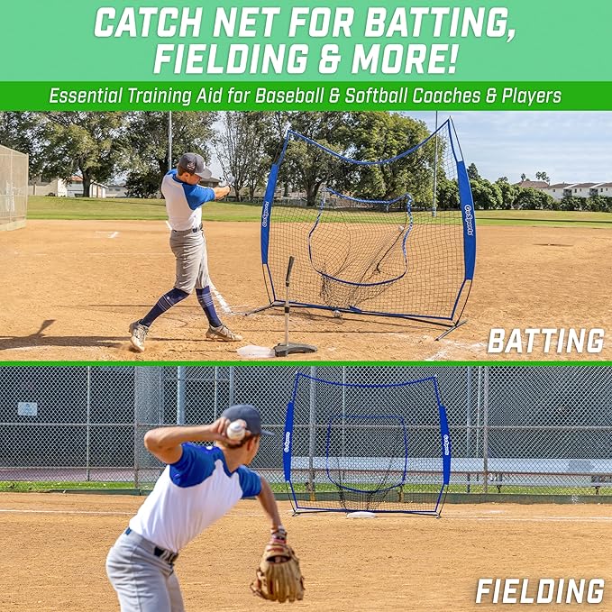GoSportsGoSports Team Tone 7' x 7' Baseball & Softball Practice Hitting & Pitching Nets in Team Colors