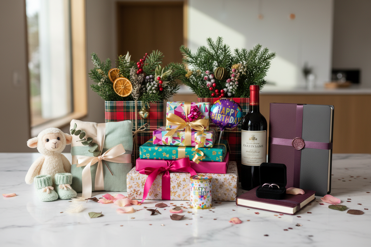 Curated bundles for birthdays, baby showers, anniversaries, holidays, and more—making planning simple and stylish. (make it real photo)